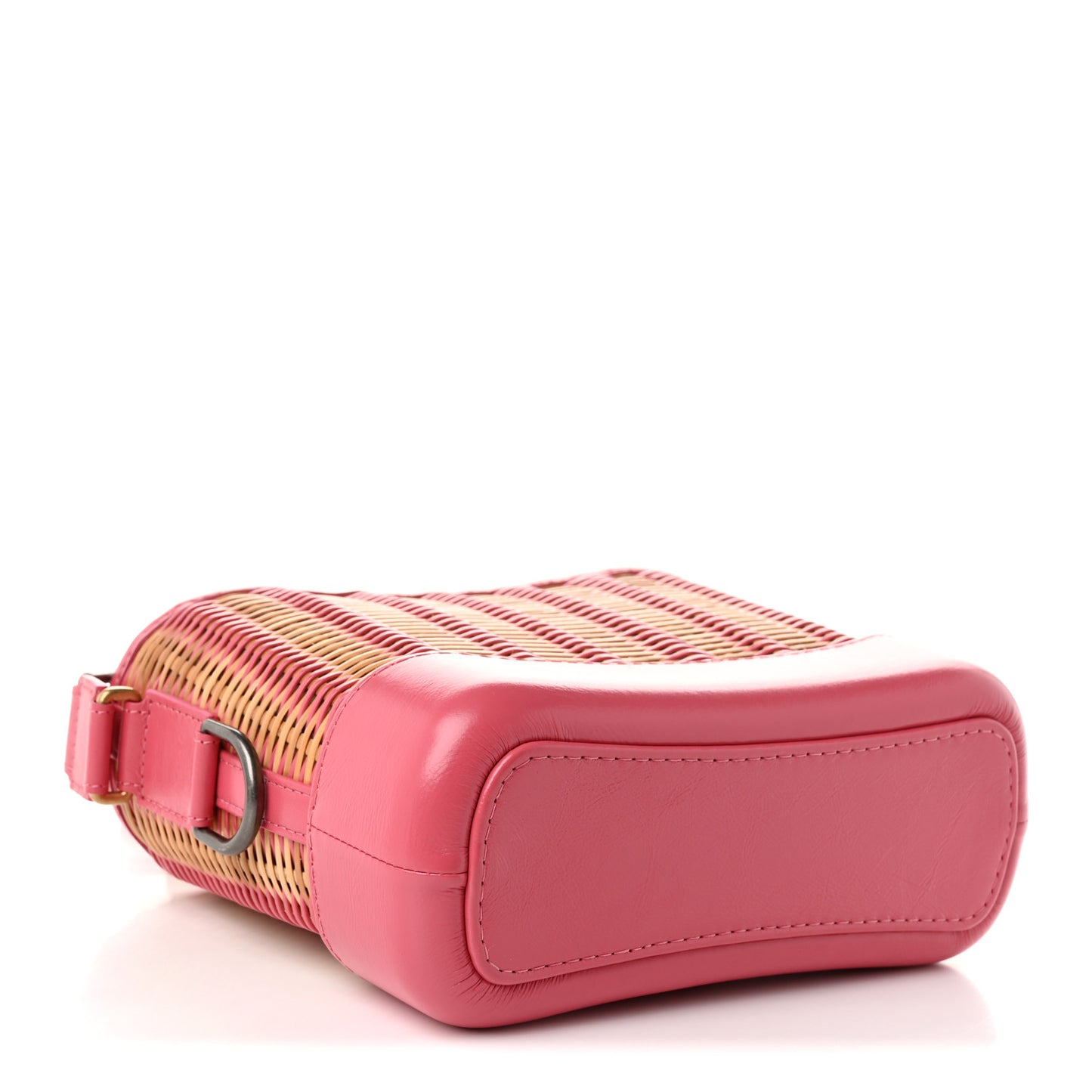 Rattan Calfskin Small Gabrielle Hobo Beige Pink