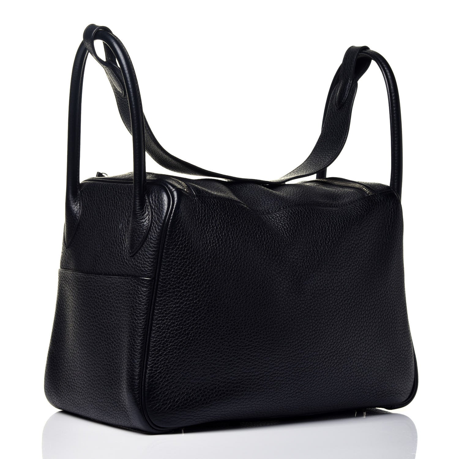 Hermes Taurillon Clemence Lindy 34 Black 2 of 8
