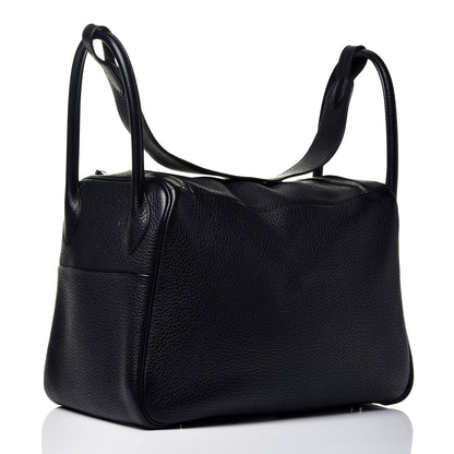 Hermes Taurillon Clemence Lindy 34 Black 2 of 8