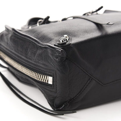 Balenciaga Calfskin Papier Mini A4 Zip Around Tote Black 6 of 10