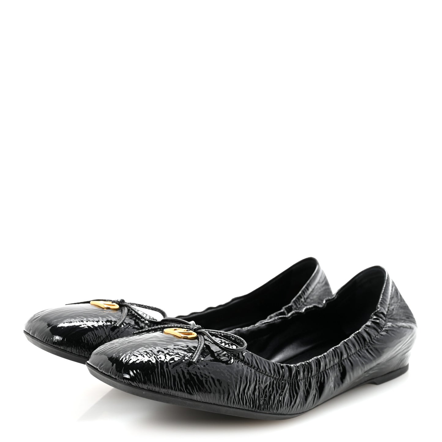 Naplack Nappa Vlogo Bow Mary Jane Ballerina Flats 37 Black