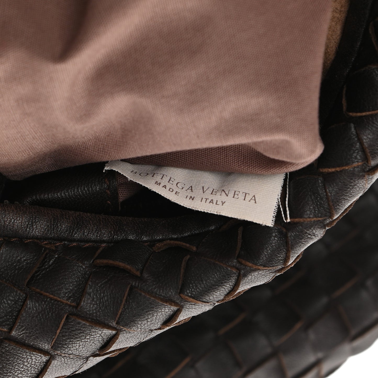 Nappa Intrecciato Medium Veneta Hobo Ebano