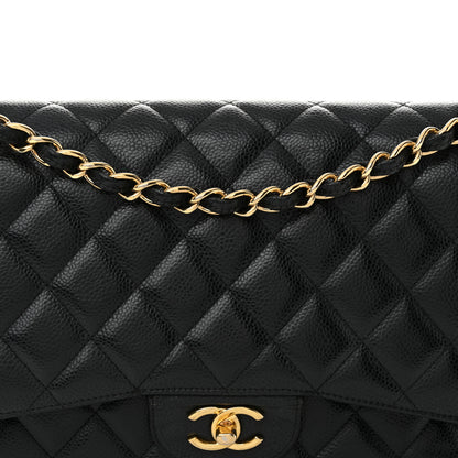 Chanel Caviar Quilted Jumbo Double Flap Black 8 of 14