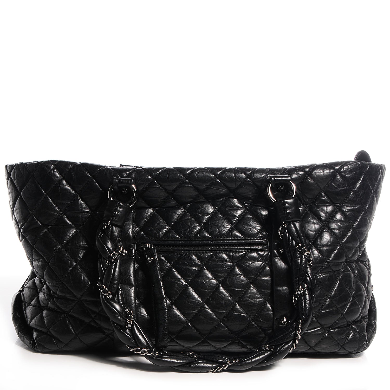 Chanel Distressed Lambskin Vintage Ligne Lady Braid XL Tote Black 1 of 7