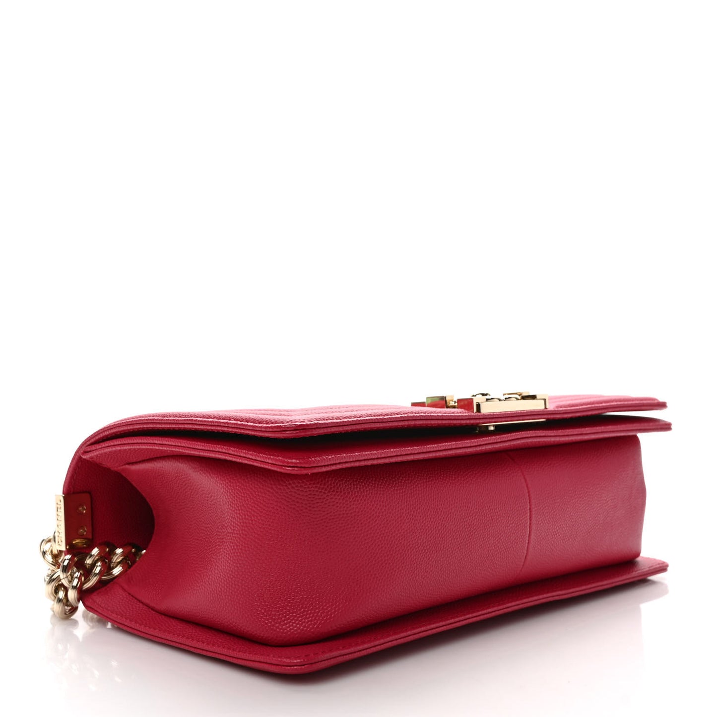 Caviar Quilted Medium Boy Flap Fuchsia