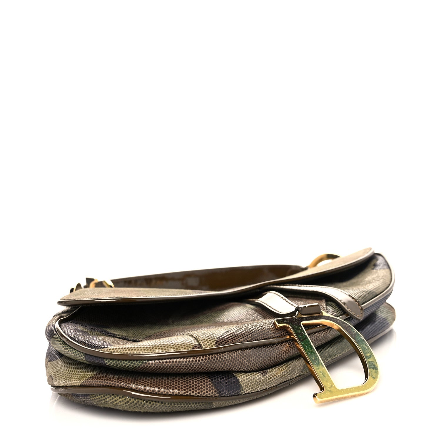 Christian Dior Pixelated Calfskin Camouflage Saddle Bag 3 of 8