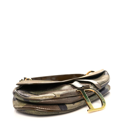 Christian Dior Pixelated Calfskin Camouflage Saddle Bag 3 of 8