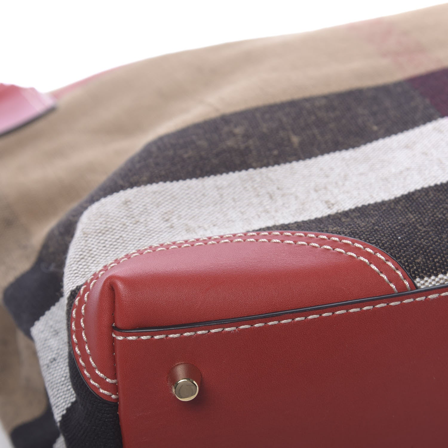 Burberry Canvas Mega Check Medium Maidstone Cadmium Red 12 of 12