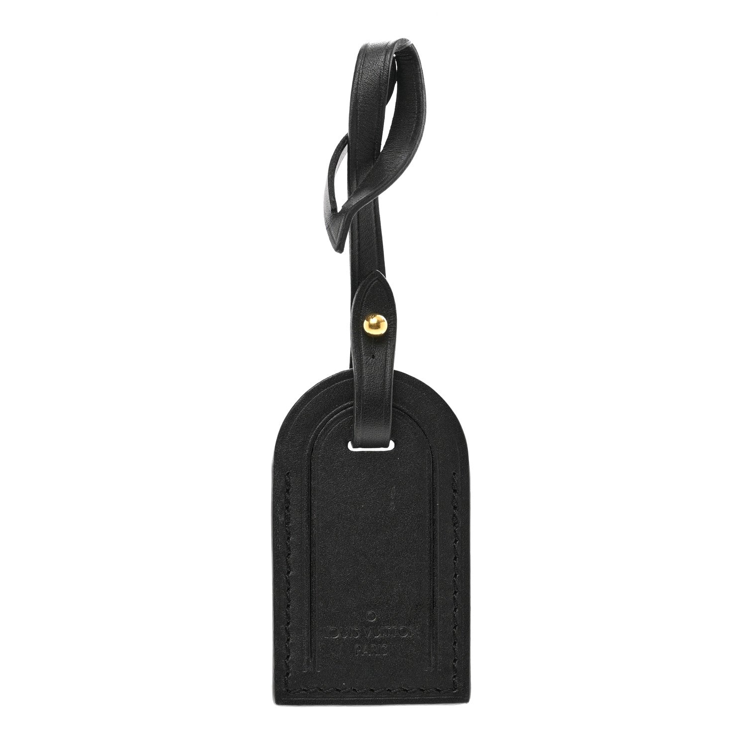 Louis Vuitton Calfskin Luggage Tag Black 1 of 3