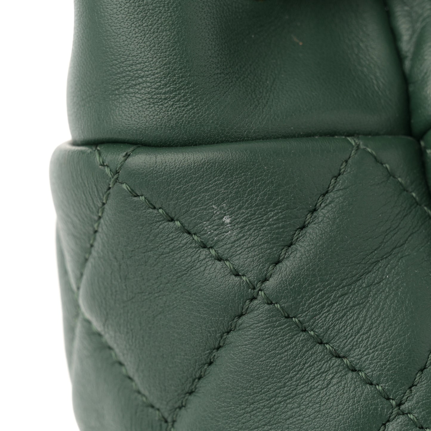Calfskin Quilted Large Urban Spirit Backpack Dark Green