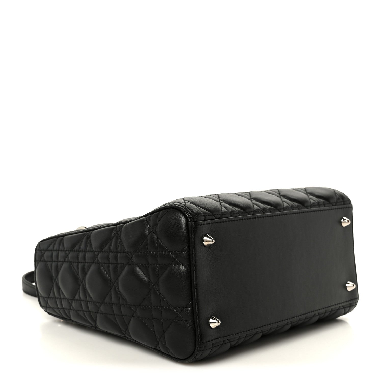 Christian Dior Lambskin Cannage Medium Lady Dior Black 4 of 10