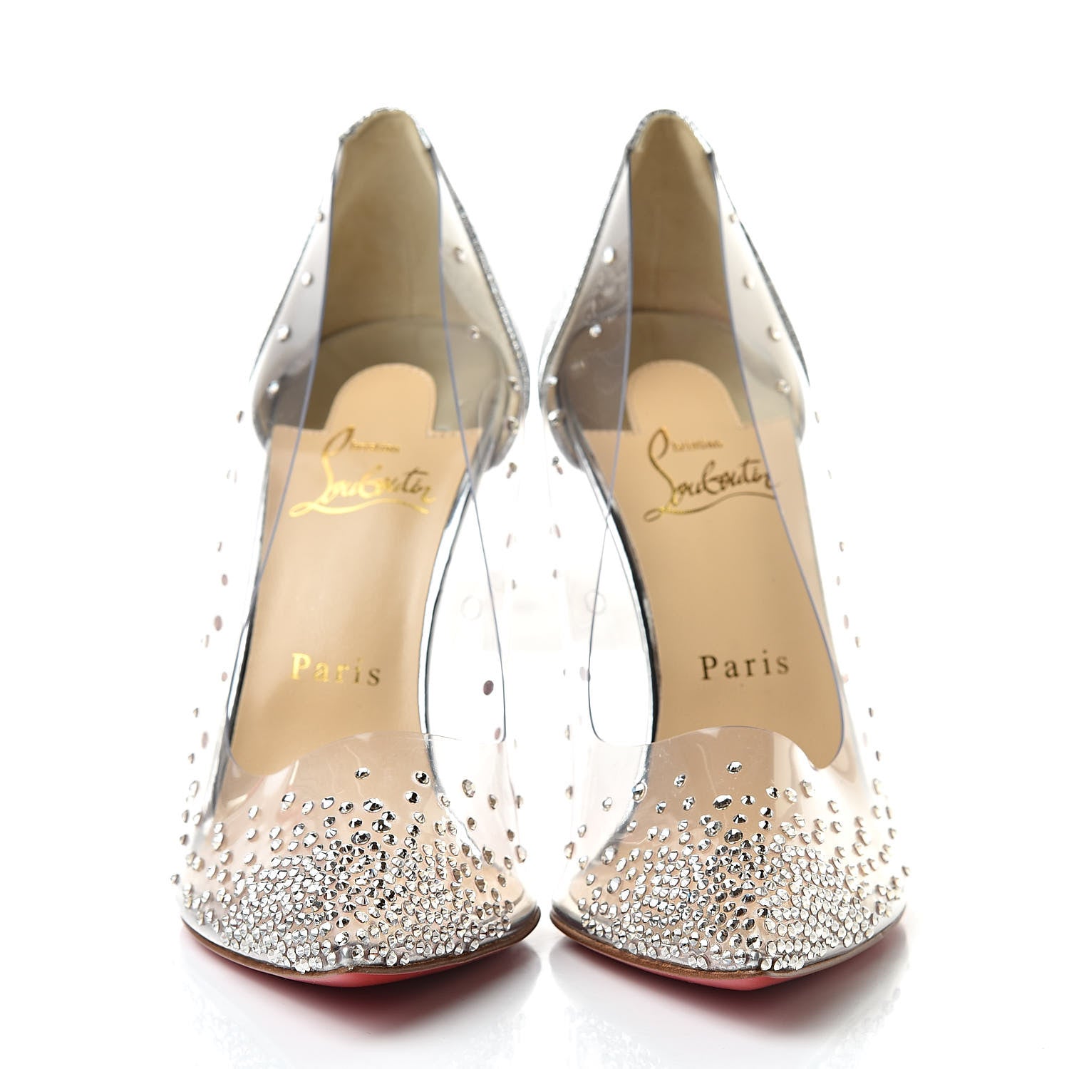 Christian Louboutin PVC Specchio Degrastrass 100 Pumps 38.5 Silver 2 of 9