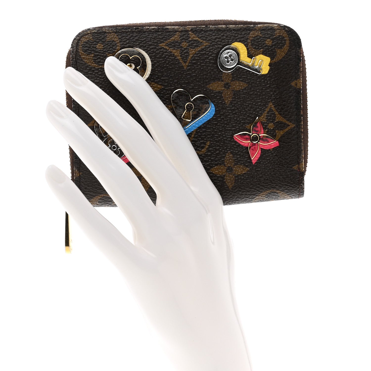 Louis Vuitton Monogram LV Love Lock Zippy Coin Purse 2 of 8