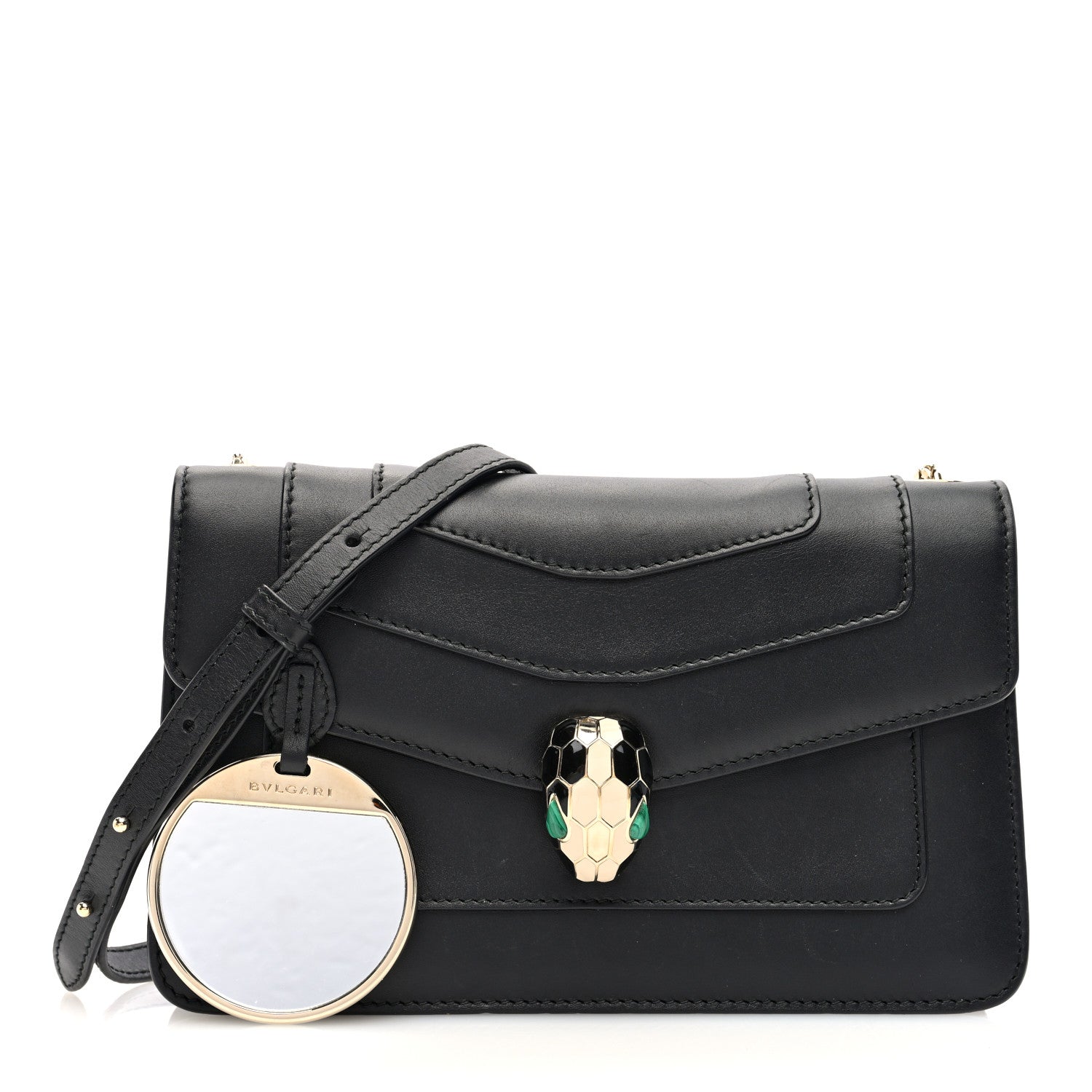 Bulgari Calfskin Serpenti Forever Crossbody Bag Black 3 of 10