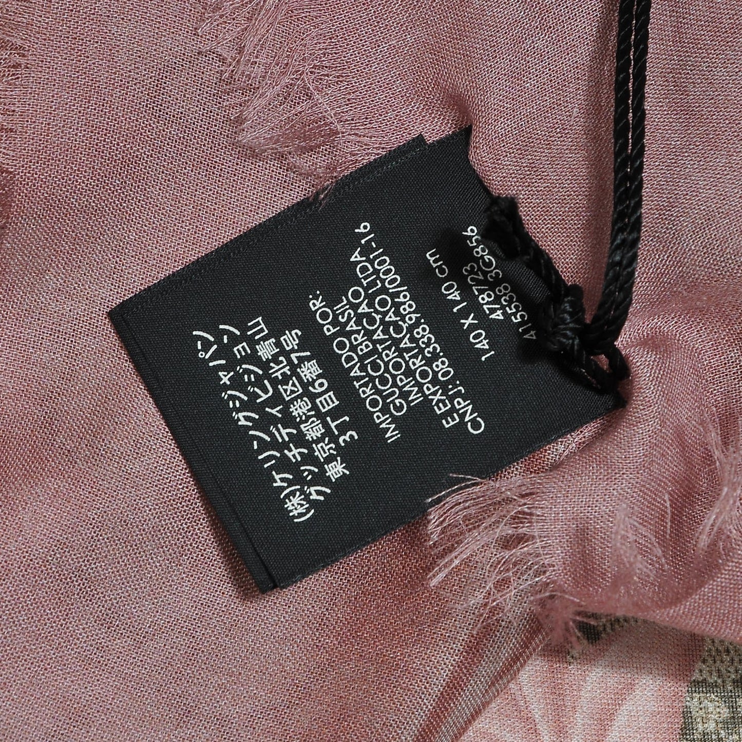 Modal Silk GG Monogram Big Arabesque Shawl Beige Pink