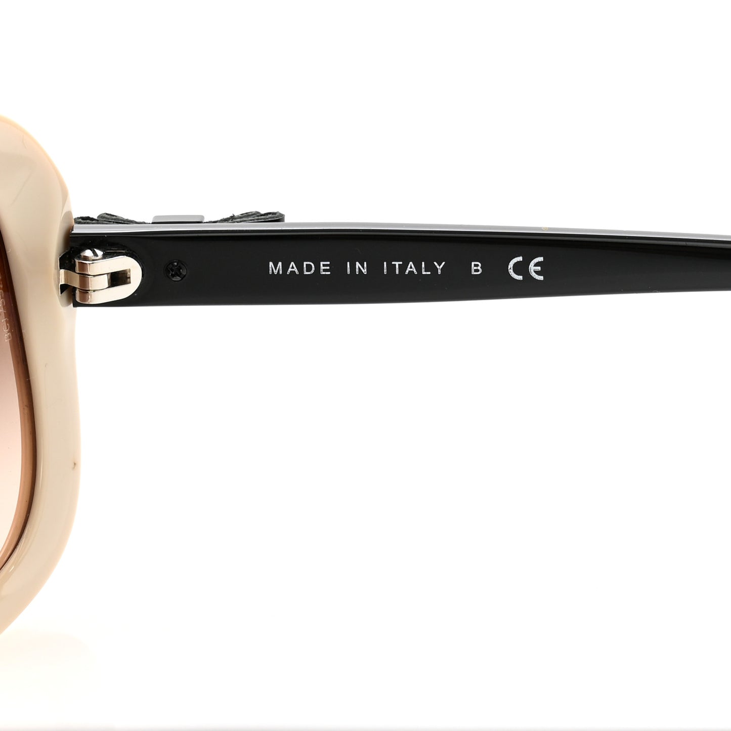 Acetate CC Bow Sunglasses 5280-Q Beige Black