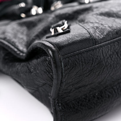 Balenciaga Agneau Classic Silver Hardware S City Logo Strap Black Pink 8 of 12