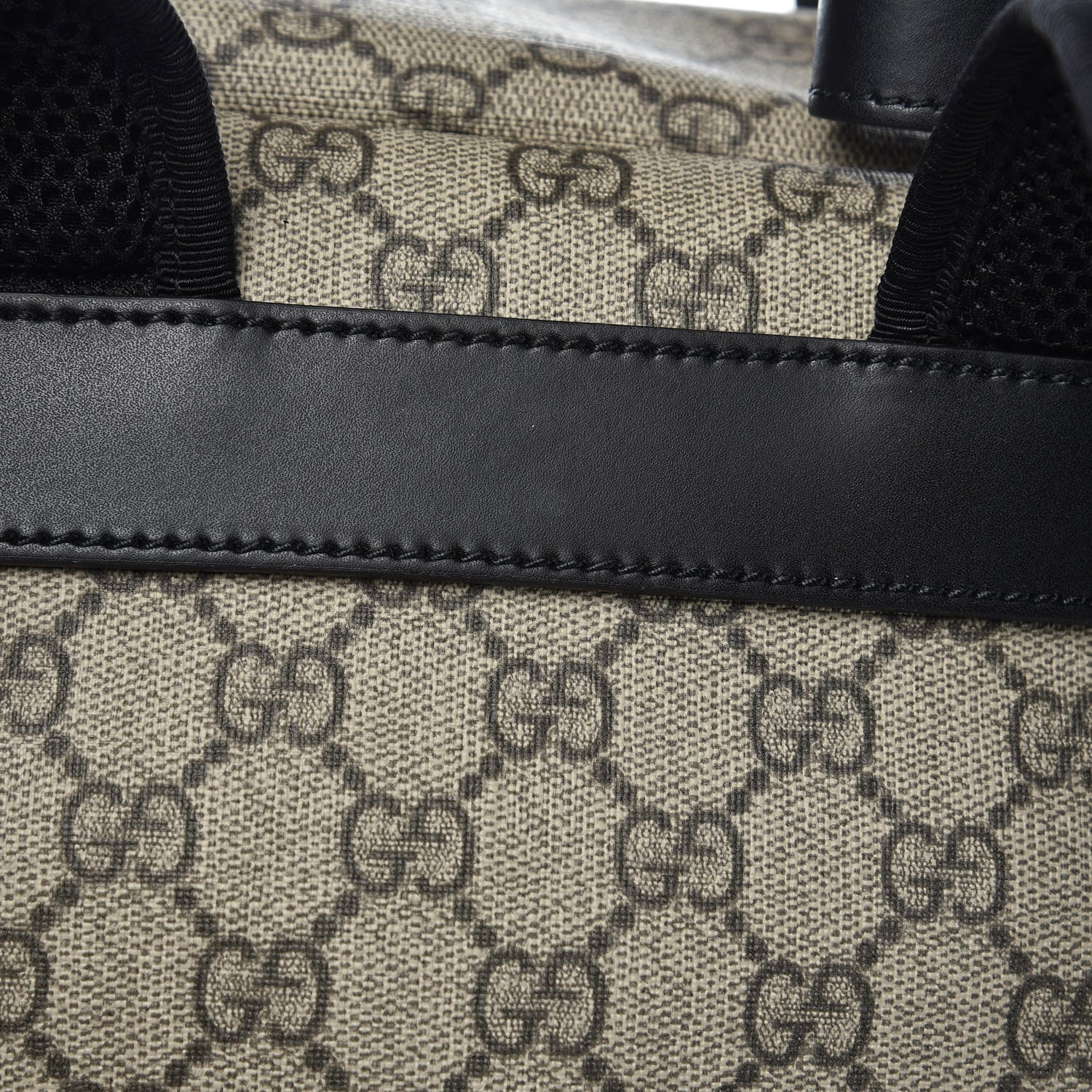Gucci Soft GG Supreme Monogram Appia Calfskin Web Tote Backpack Beige Ebony Black 10 of 10