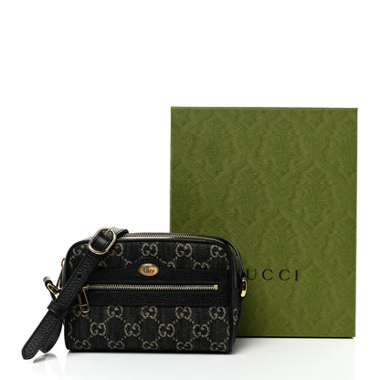 Gucci Jacquard Black Denim GG Monogram Mini Ophidia Shoulder Bag Black Ivory 11 of 11