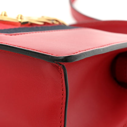 Gucci Calfskin Mini Sylvie Top Handle Bag Hibiscus Red 15 of 15