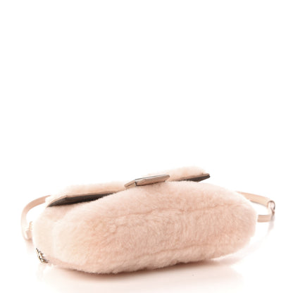 Fendi Shearling Shiny Nappa Micro Baguette Light Rose 4 of 10