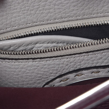 Fendi Cuoio Romano Selleria Bi-Color Mini Peekaboo Iconic Satchel Bordeaux Grigio Polvere 8 of 8