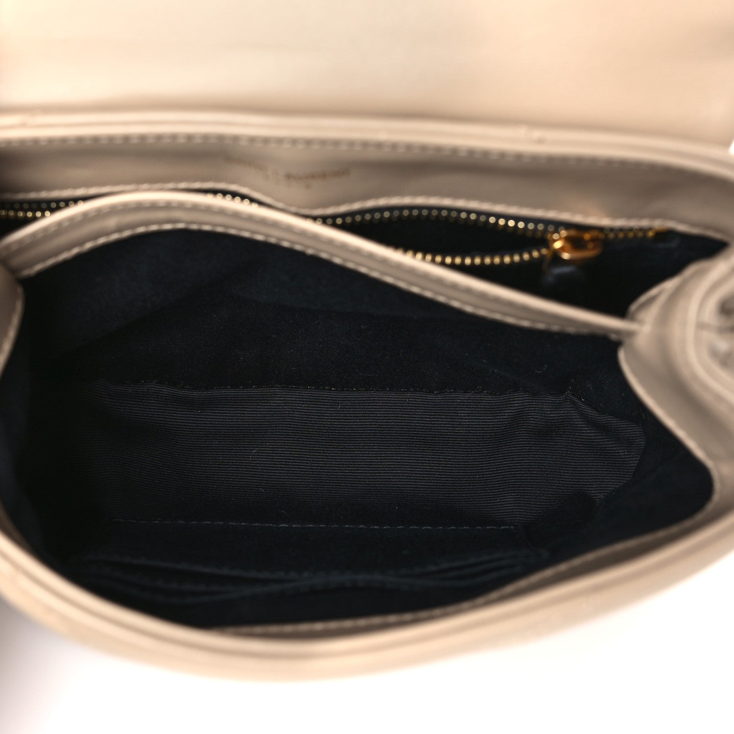 Saint Laurent Calfskin Y Quilted Monogram Toy Loulou Crossbody Bag Dark Beige 5 of 9