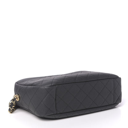 Chanel Caviar Quilted Large Coco Tassel Camera Case Black 4 of 11