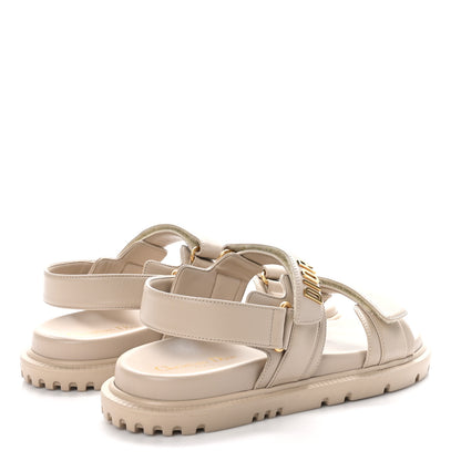Christian Dior Lambskin Dioract 10mm Sandals 40 Beige 4 of 9