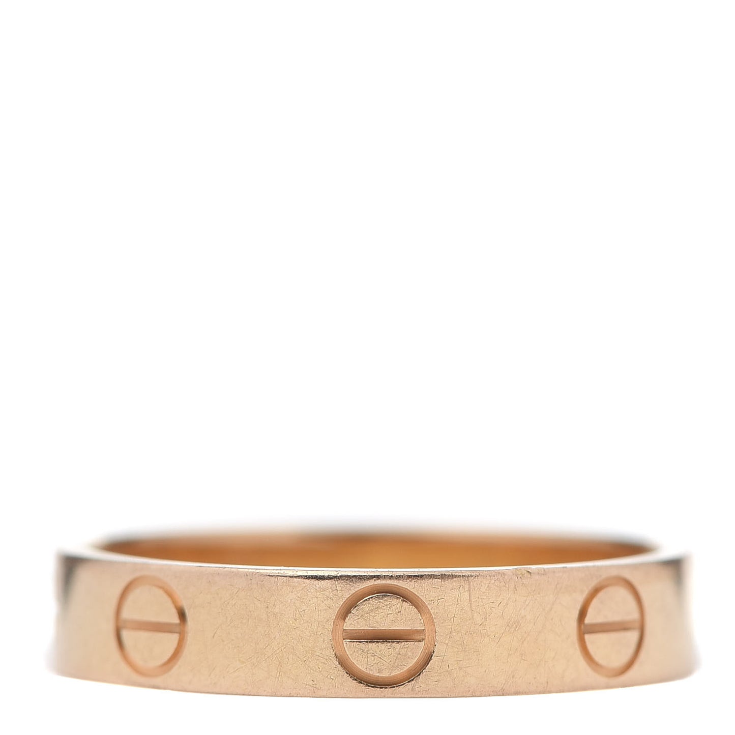 18K Pink Gold 3.5mm LOVE Wedding Band Ring 51 5.75