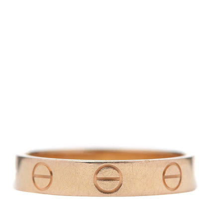 Cartier 18K Pink Gold 3.5mm LOVE Wedding Band Ring 51 5.75 3 of 5