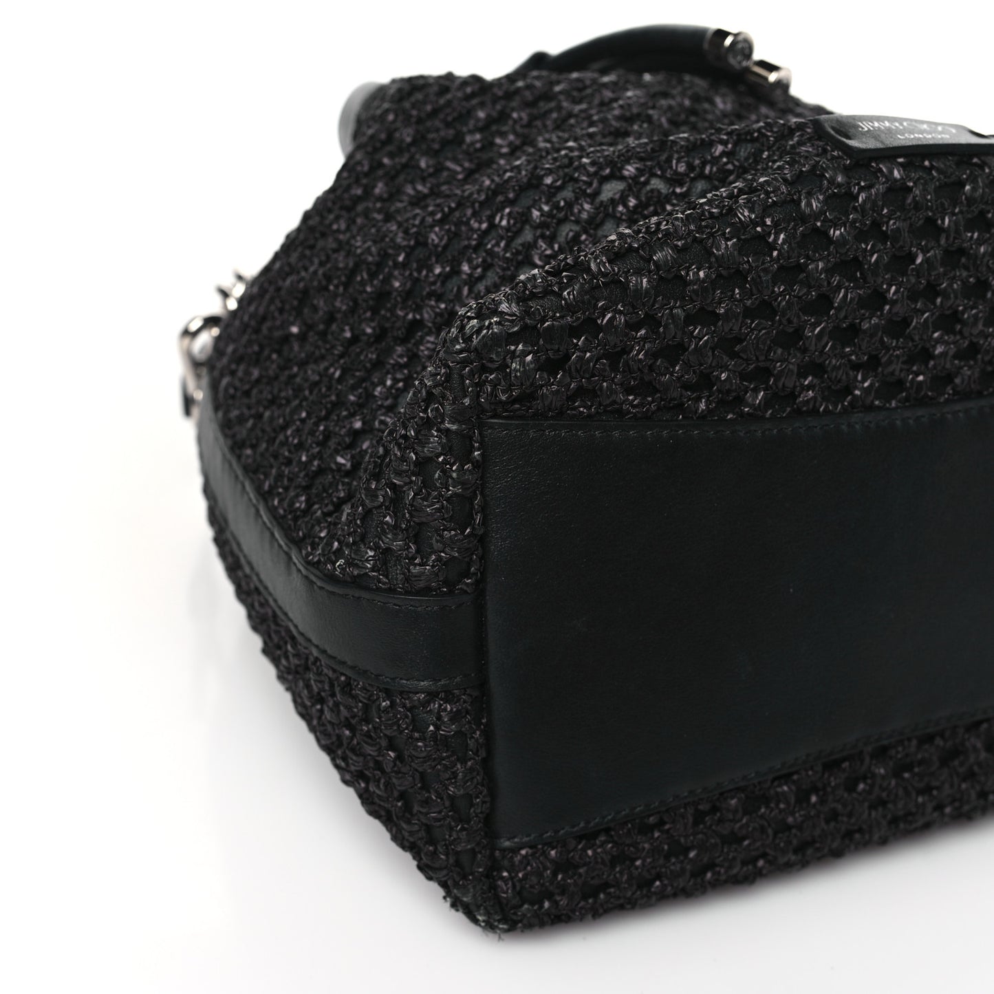Raffia Net Bon Bon Bag Black