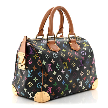 Louis Vuitton Monogram Multicolor Speedy 30 Black 3 of 10