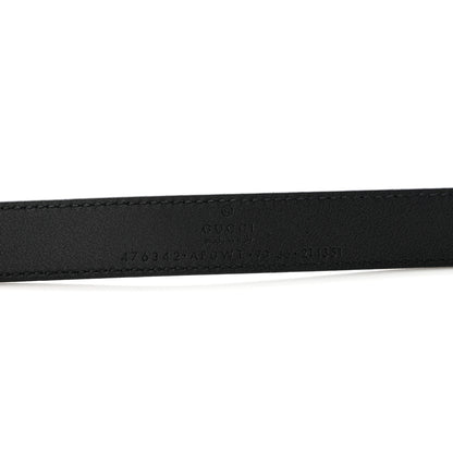 Gucci Calfskin Pearl Double G 20mm Belt 90 36 Black Cream 3 of 5