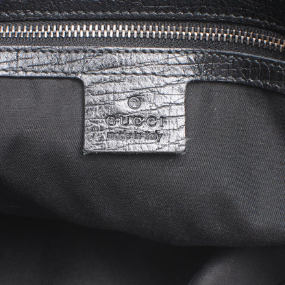 Gucci Monogram Large Horsebit Chain Hobo Black 6 of 7