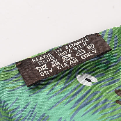 Hermes Silk Dans un Jardin Anglais Twilly Marine Vert Rouge 3 of 5
