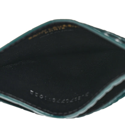 Saint Laurent Calfskin Crocodile Embossed Monogram Credit Card Case Foliage Green 5 of 7