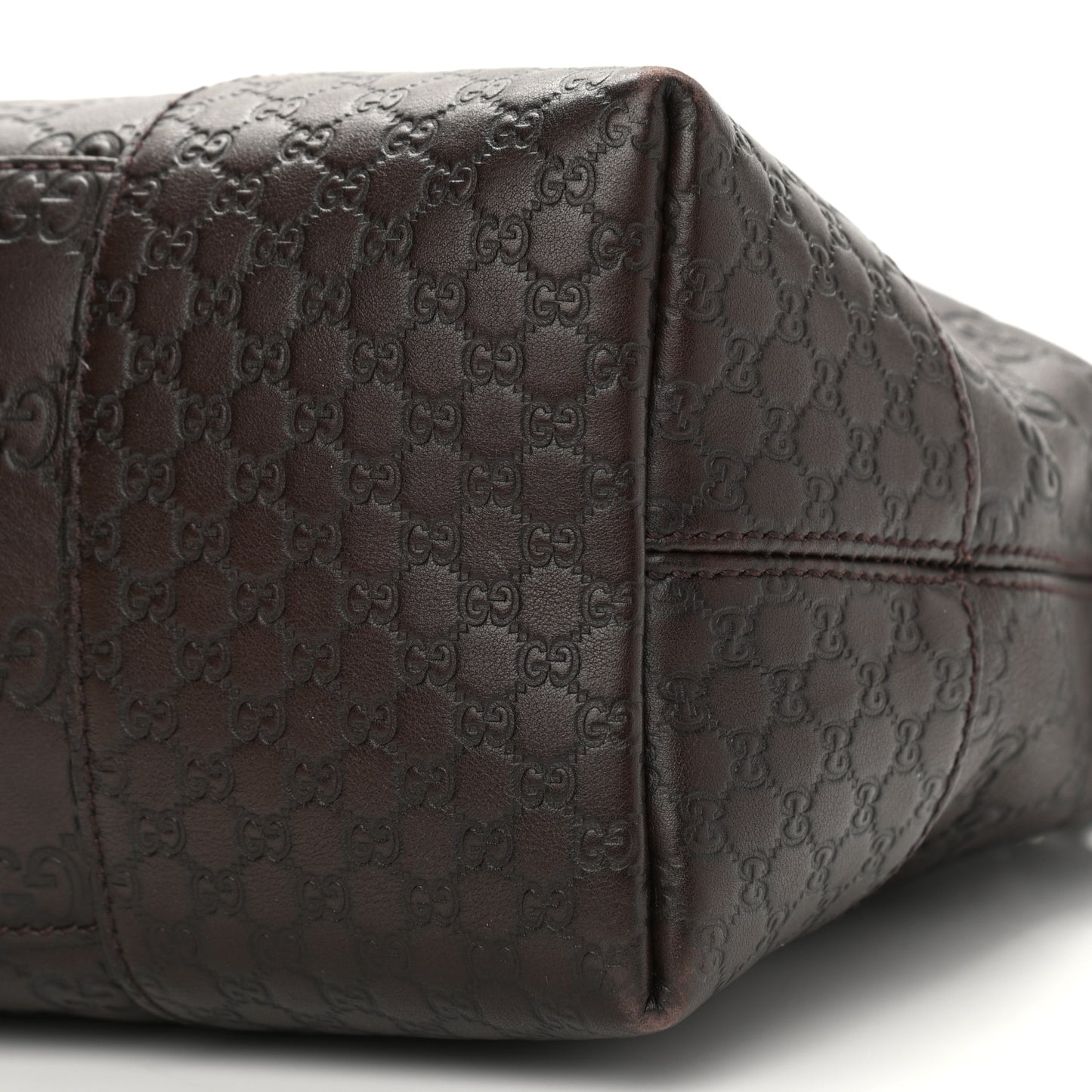 Guccissima Medium Bree Foldover Tote Chocolate