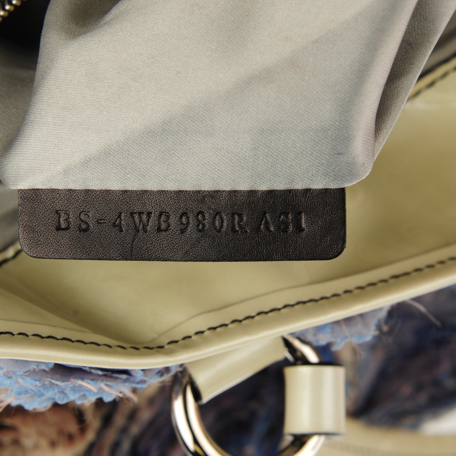 Valentino Garavani Silk Rosier Tote Violet Cream 8 of 8