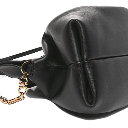 Salvatore Ferragamo Lambskin Medium Dumpling Soft Bag Black 9 of 10