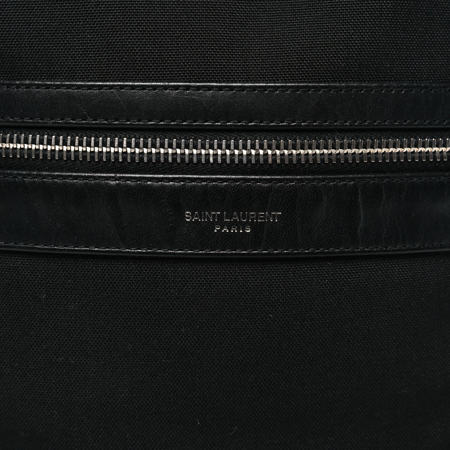 Saint Laurent Canvas City Laptop Backpack Black 7 of 9
