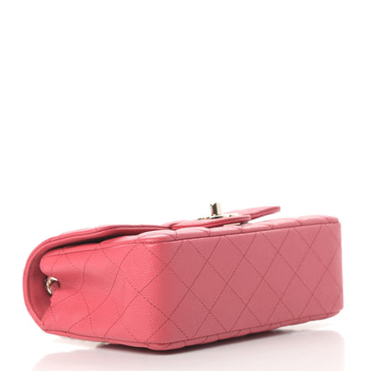 Chanel Caviar Quilted Mini Rectangular Flap Dark Pink 4 of 11
