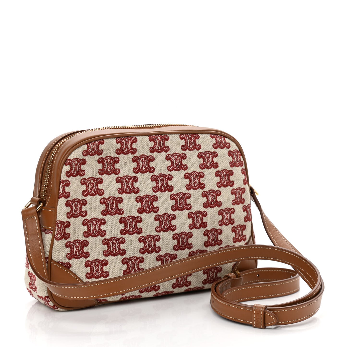 Triomphe Canvas Small Camera Bag Fox Red