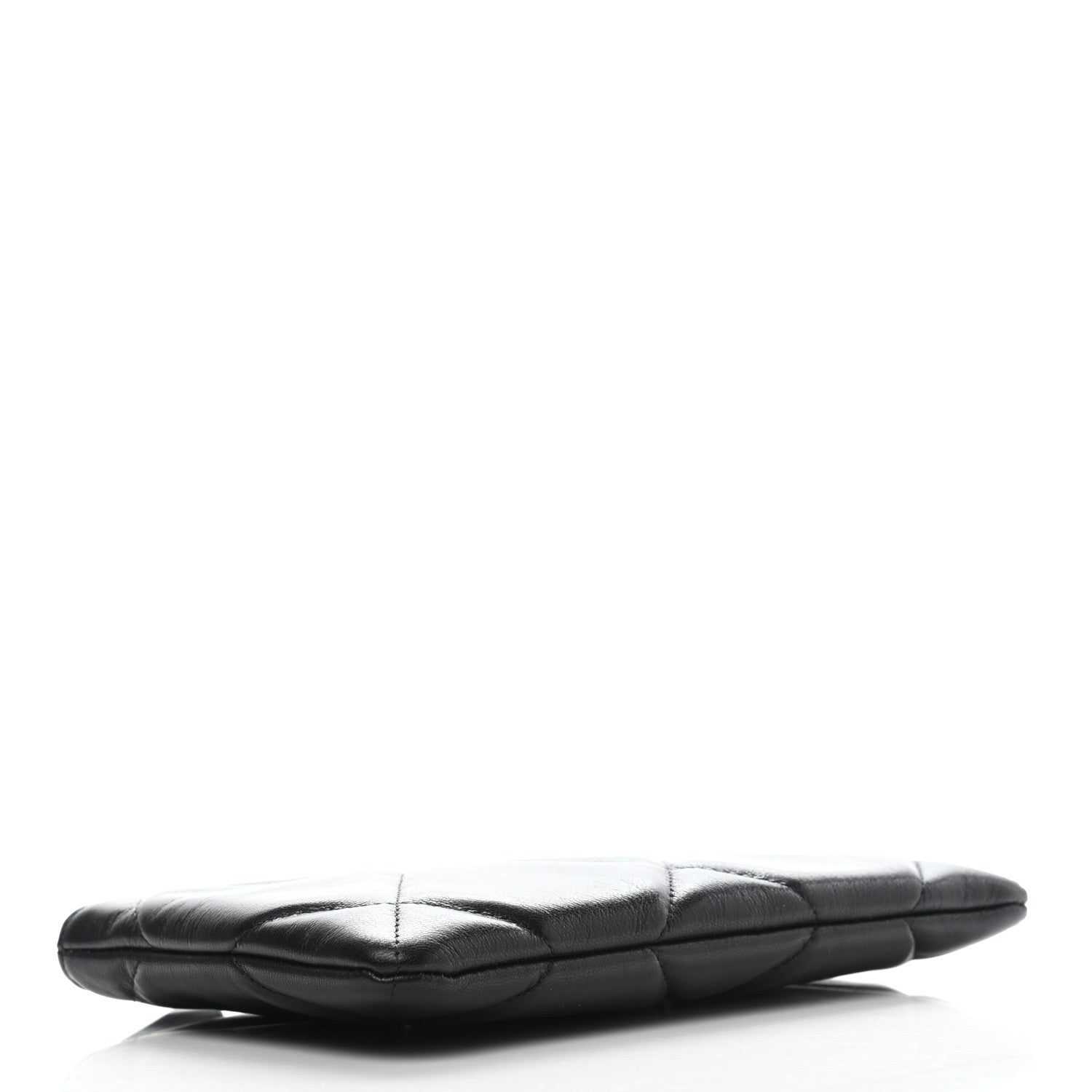 Chanel Shiny Goatskin Quilted Small Chanel 19 Pouch Black 4 of 8