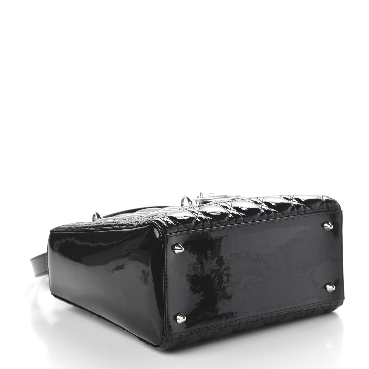 Patent Cannage Medium Lady Dior Black