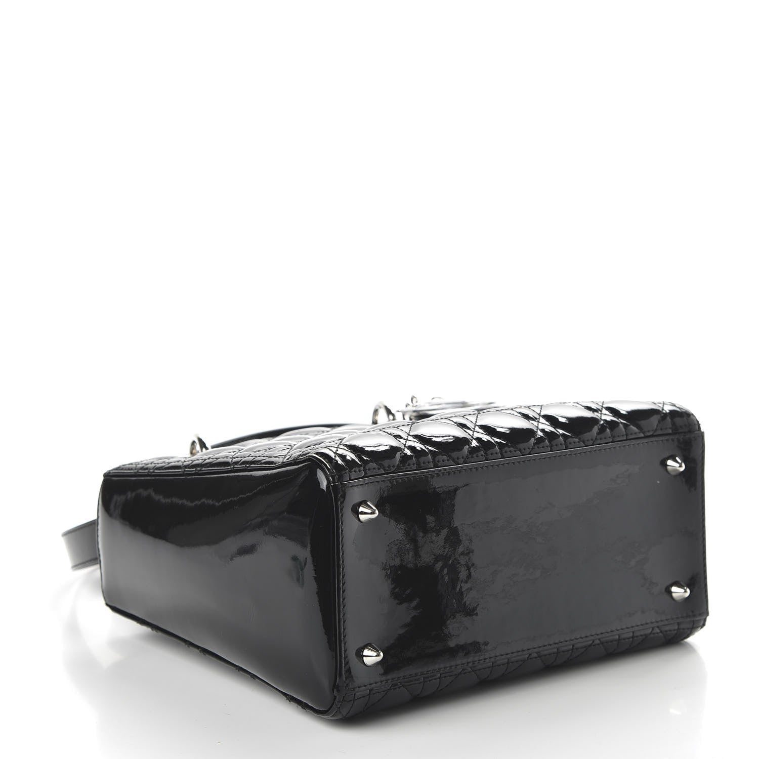 Christian Dior Patent Cannage Medium Lady Dior Black 4 of 9