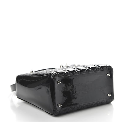 Christian Dior Patent Cannage Medium Lady Dior Black 4 of 9
