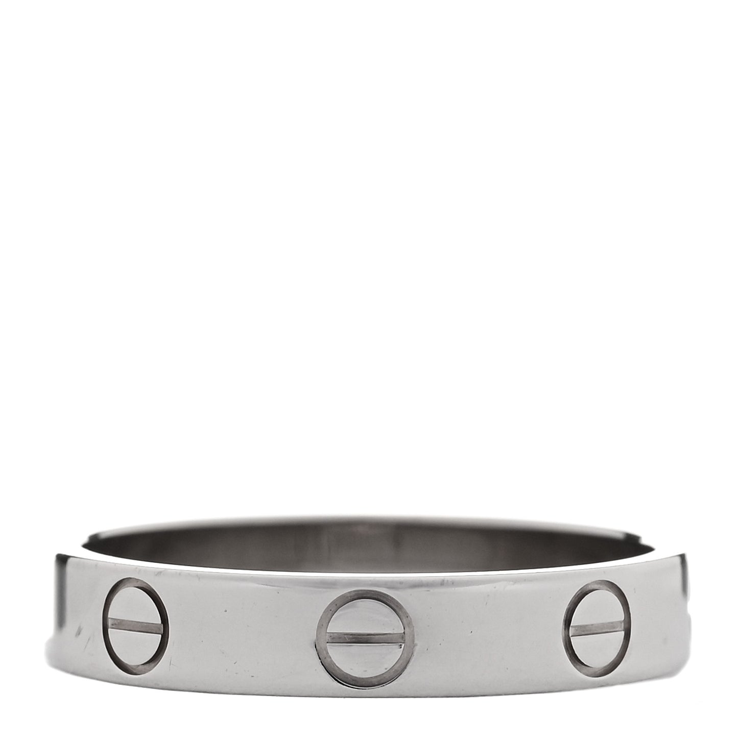 18K White Gold 3.5mm LOVE Wedding Band Ring 54 6.75
