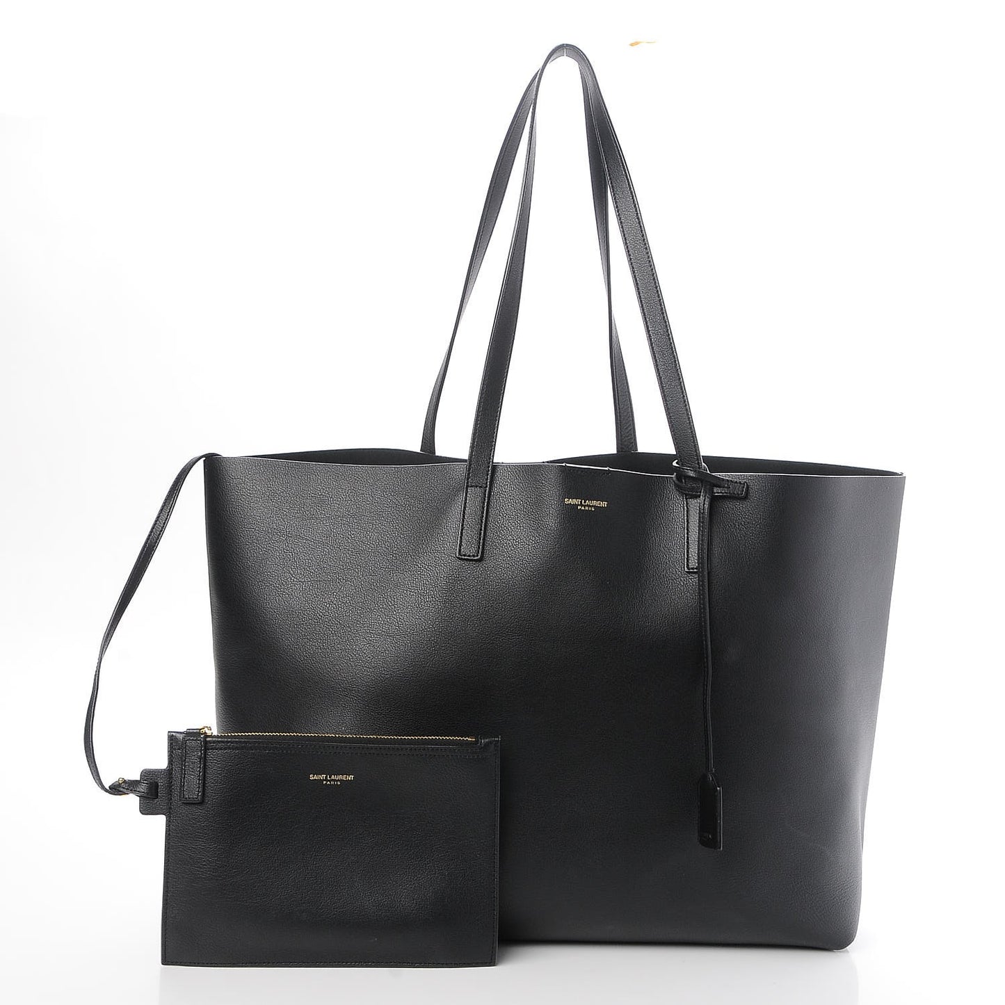 Calfskin Large Shopping Tote Black