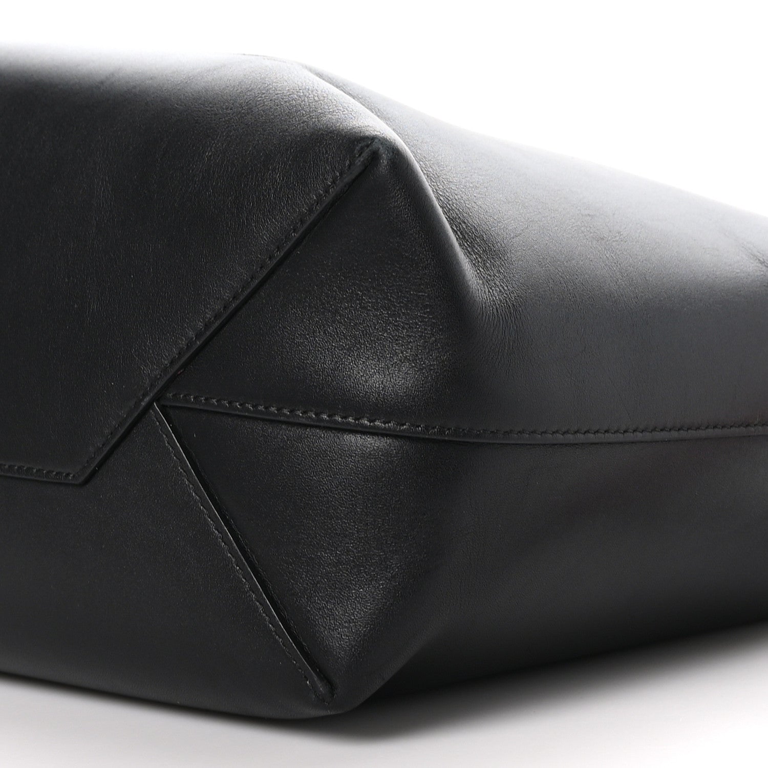 Celine Shiny Smooth Calfskin Twisted Cabas Ivory Black 8 of 9